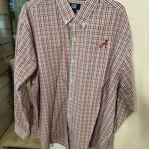Cutter & Buck Men's Alabama button down plaid dress Shirt XXL